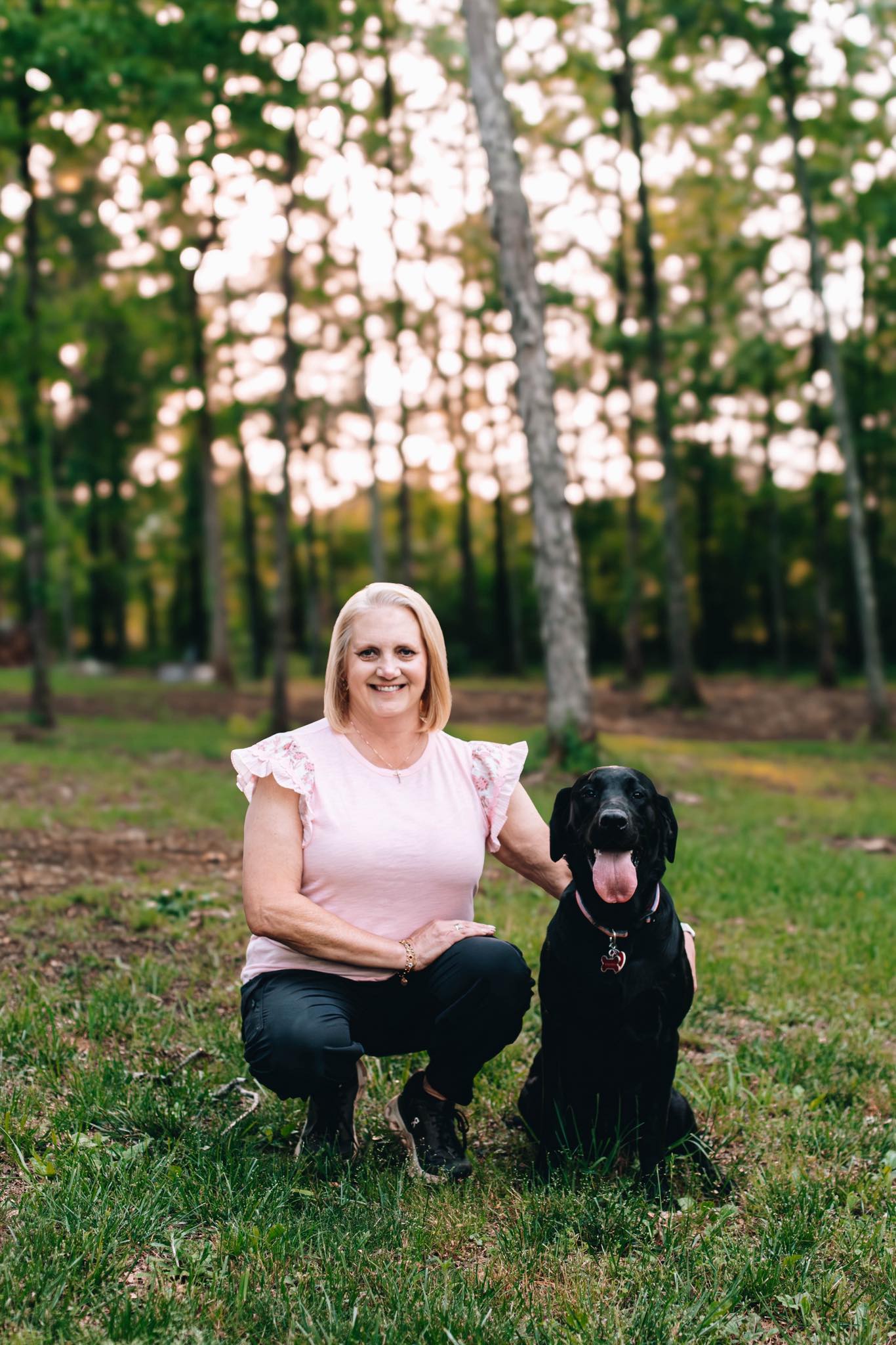 Barkyard Ranch owner with her dog